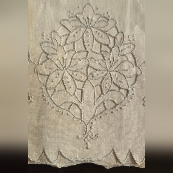 Lot of 5 Antique Tea Towels, Decorative Hand Towels 1920's - 1940's - Picture 3 of 14